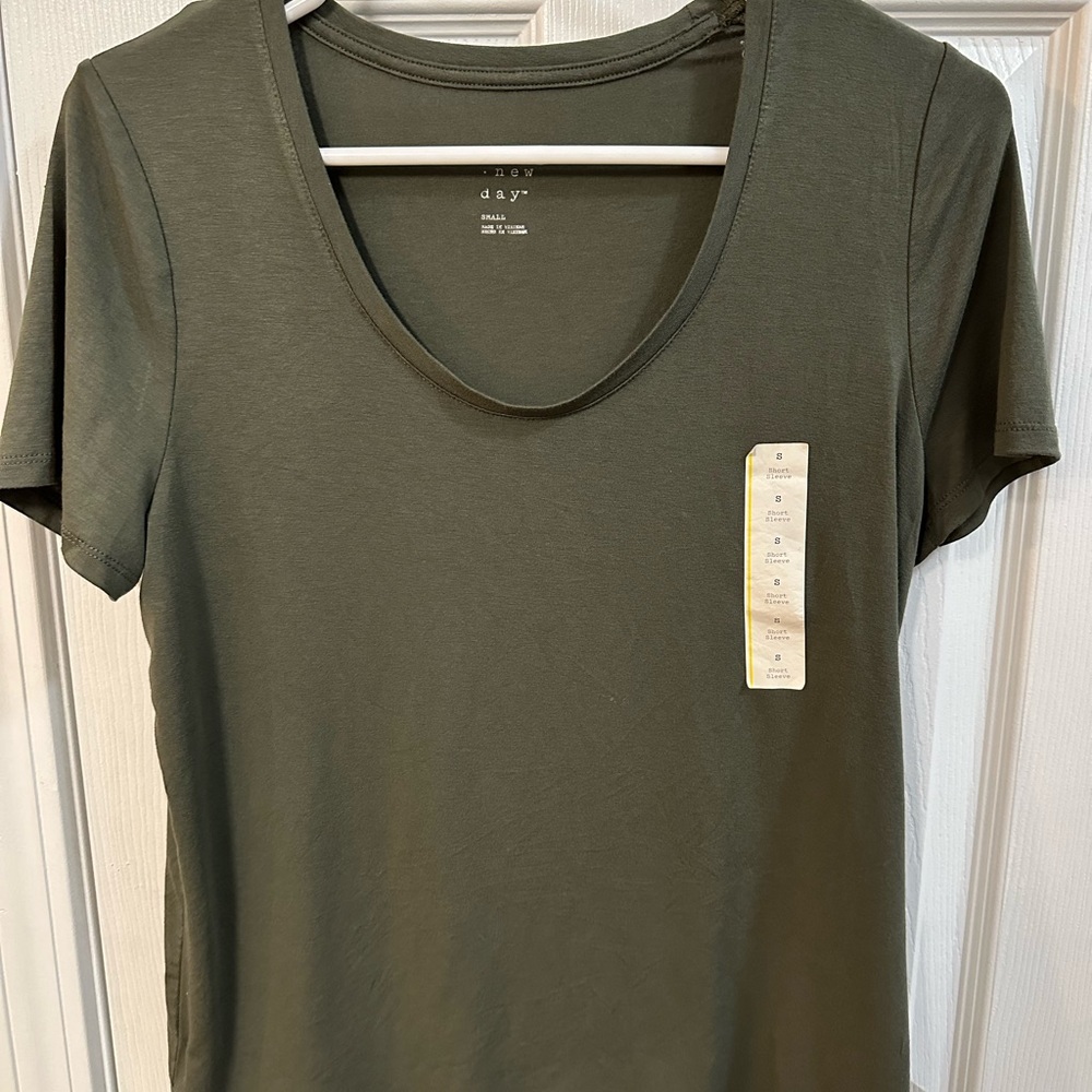 A New Day Women's Short Sleeve Tee in Olive
